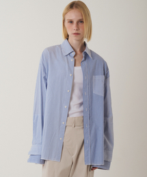 RAVEROUS（レイバーロス）の「レイヤードストライプシャツライトブルー（シャツ/ブラウス）」