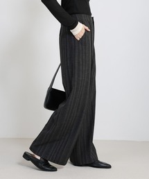 select MOCA | センターラインストライプタックワイドパンツ(スラックス)