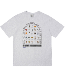 デイリーフェイバリットオーバーサイズTシャツ（ライトグレー）