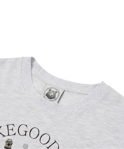 MATCHGLOBE(マッチグローブ)の「デイリーフェイバリットオーバーサイズTシャツ(ライトグレー)(Tシャツ/カットソー・レディース・その他・FREE)」の4枚目の写真