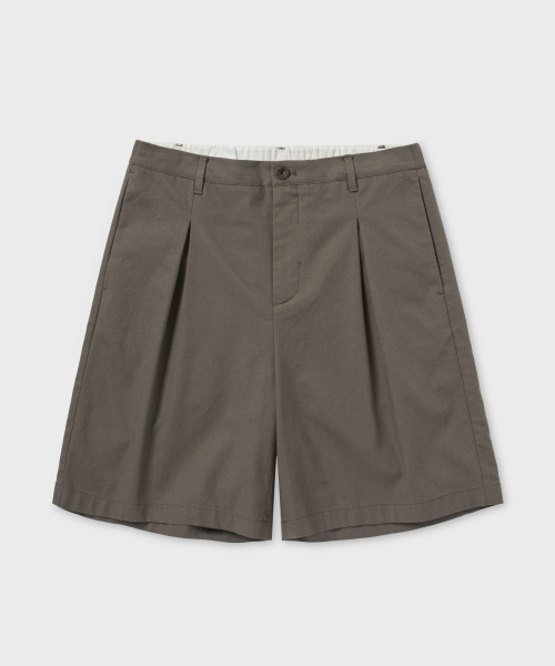NONBLANK(ノンブランク)の「ワイドフィットリネンハーフパンツ_MOCHA(その他パンツ・メンズ・その他・MEDIUM/SMALL/X-LARGE/LARGE)」の2枚目の写真