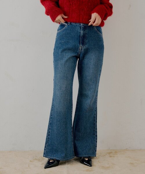 Chico（チコ）の「レースデザインフレアデニム（デニムパンツ・レディース・ブルー系その他/ブルー/ネイビー・SMALL/MEDIUM）」の16枚目の写真