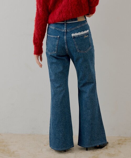 Chico（チコ）の「レースデザインフレアデニム（デニムパンツ・レディース・ブルー系その他/ブルー/ネイビー・SMALL/MEDIUM）」の17枚目の写真