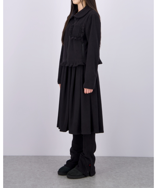 LO AXUAL(ロ・アクシュアル)の「FLEECE FRILL POCKET JACKET_BLACK(その他アウター・レディース・その他・FREE)」の7枚目の写真