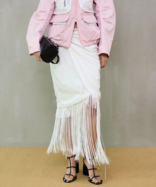 セール】Multi-Way Layered Twist Fringe Skirt/マルチウェイ