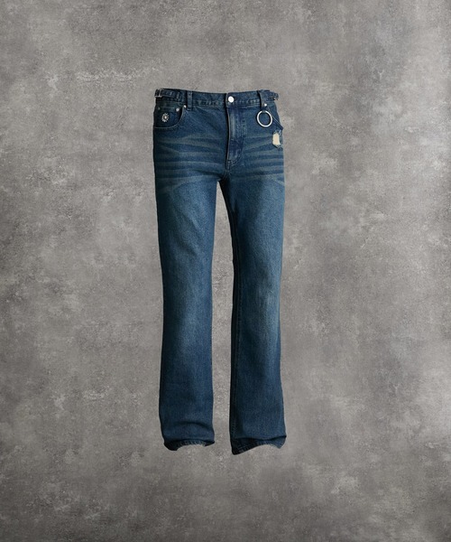 ADRER（アドラー）の「Hybrid Stretch Semi-Flare Denim / ハイブリッドストレッチセミフレアデニム（デニムパンツ・メンズ・ブルー/ブラック・L/M/S/XS）」の6枚目の写真