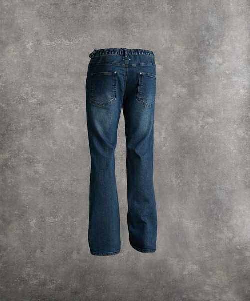 ADRER（アドラー）の「Hybrid Stretch Semi-Flare Denim / ハイブリッドストレッチセミフレアデニム（デニムパンツ・メンズ・ブルー/ブラック・L/M/S/XS）」の7枚目の写真