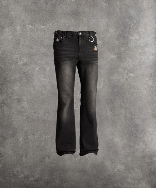 ADRER（アドラー）の「Hybrid Stretch Semi-Flare Denim / ハイブリッドストレッチセミフレアデニム（デニムパンツ・メンズ・ブルー/ブラック・L/M/S/XS）」の8枚目の写真