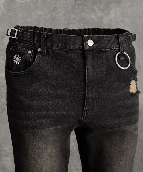 ADRER（アドラー）の「Hybrid Stretch Semi-Flare Denim / ハイブリッドストレッチセミフレアデニム（デニムパンツ・メンズ・ブルー/ブラック・L/M/S/XS）」の10枚目の写真