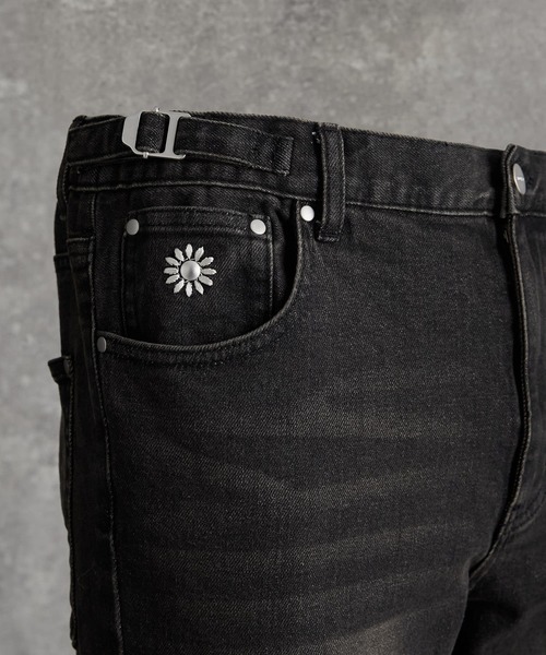 ADRER（アドラー）の「Hybrid Stretch Semi-Flare Denim / ハイブリッドストレッチセミフレアデニム（デニムパンツ・メンズ・ブルー/ブラック・L/M/S/XS）」の11枚目の写真