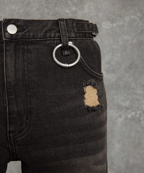 ADRER（アドラー）の「Hybrid Stretch Semi-Flare Denim / ハイブリッドストレッチセミフレアデニム（デニムパンツ・メンズ・ブルー/ブラック・L/M/S/XS）」の12枚目の写真