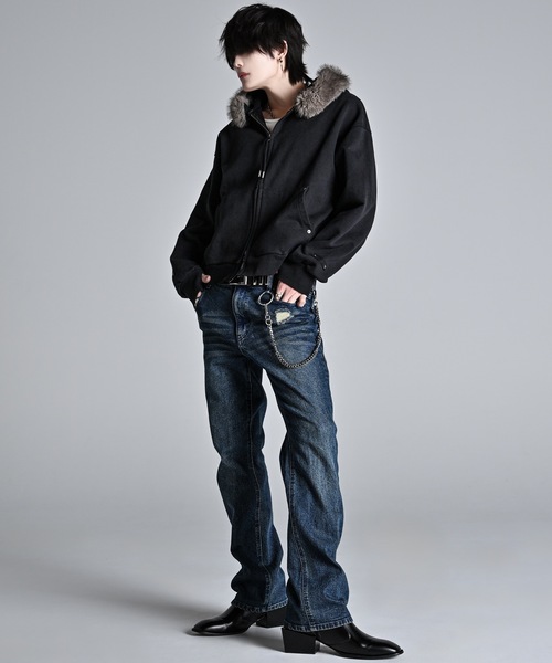 ADRER(アドラー)の「Hybrid Stretch Semi-Flare Denim / ハイブリッドストレッチセミフレアデニム(デニムパンツ・メンズ・ブルー/ブラック/ブラック系1・L/M/S/XS)」の21枚目の写真