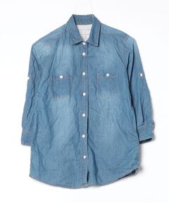 ブランド古着】バタフライ刺繍シャンブレーシャツ（シャツ/ブラウス