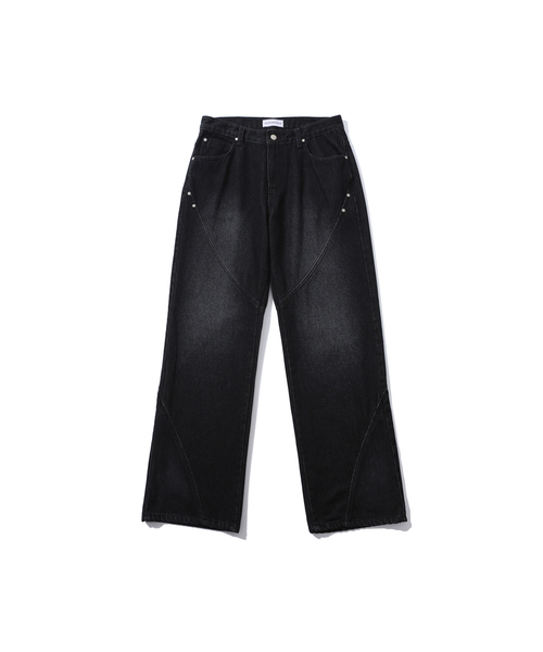EYEUNDERSTAND(アイアンダスタンド)の「Twist Line Denim Pants ( Black)(デニムパンツ・メンズ・その他・31inch/29inch)」の1枚目の写真