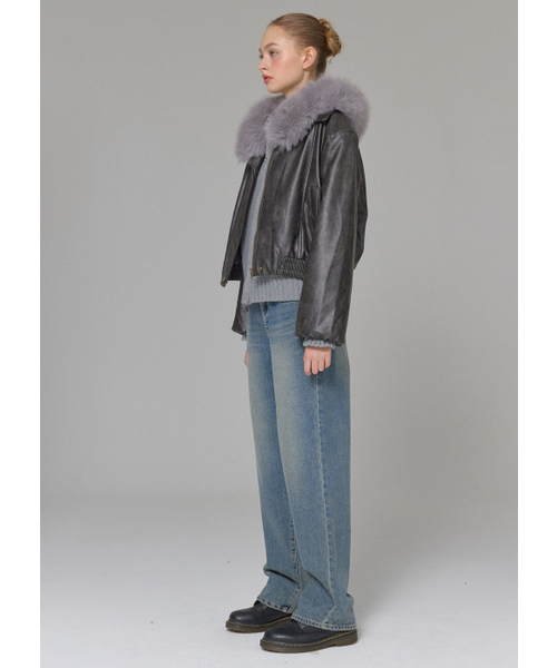 BUTTON UP(ボタンアップ)の「クラシックウォッシュセミワイド起毛デニム(デニムパンツ・レディース・その他・SMALL/MEDIUM/LARGE)」の4枚目の写真