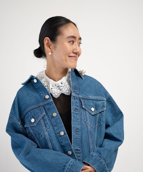 IRIS47(イリスフォーセブン)の「<AYA KANEKO×IRIS 47×UNITED ARROWS>レース つけ襟(付け襟・レディース・ブラック/ホワイト・FREE)」の3枚目の写真