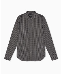 EMPORIO ARMANI | 【エンポリオ アルマーニ】シャツ リヨセル混紡ジャージー マイクロパターン オールオーバープリント(シャツ/ブラウス)