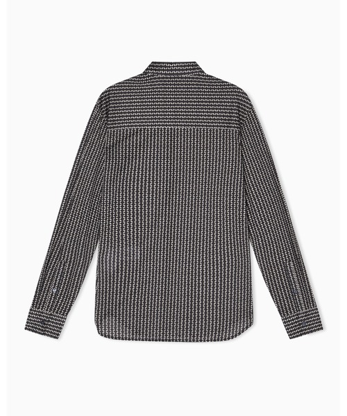 EMPORIO ARMANI（エンポリオアルマーニ）の「【エンポリオ アルマーニ】シャツ リヨセル混紡ジャージー マイクロパターン オールオーバープリント（シャツ/ブラウス・メンズ・ブラック系その他・X-SMALL/SMALL/MEDIUM/LARGE）」の2枚目の写真