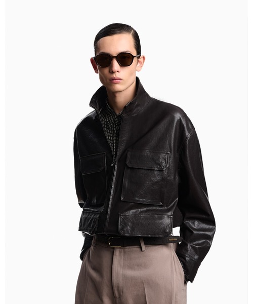 EMPORIO ARMANI（エンポリオアルマーニ）の「【エンポリオ アルマーニ】シャツ リヨセル混紡ジャージー マイクロパターン オールオーバープリント（シャツ/ブラウス・メンズ・ブラック系その他・X-SMALL/SMALL/MEDIUM/LARGE）」の4枚目の写真