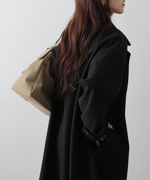 COLONY 2139（コロニートゥーワンスリーナイン）の「モッサライトダブルロングコート（チェスターコート・レディース・ブラウン/チャコールグレー/ブラック/アイボリー・FREE）」の16枚目の写真