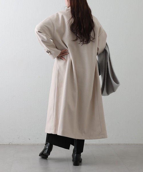 COLONY 2139（コロニートゥーワンスリーナイン）の「モッサライトダブルロングコート（チェスターコート・レディース・ブラウン/チャコールグレー/ブラック/アイボリー・FREE）」の11枚目の写真