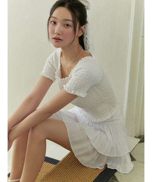 RE_L(リエル)の「Water wave t-shirt (ivory)(Tシャツ/カットソー・レディース・その他・FREE)」の1枚目の写真
