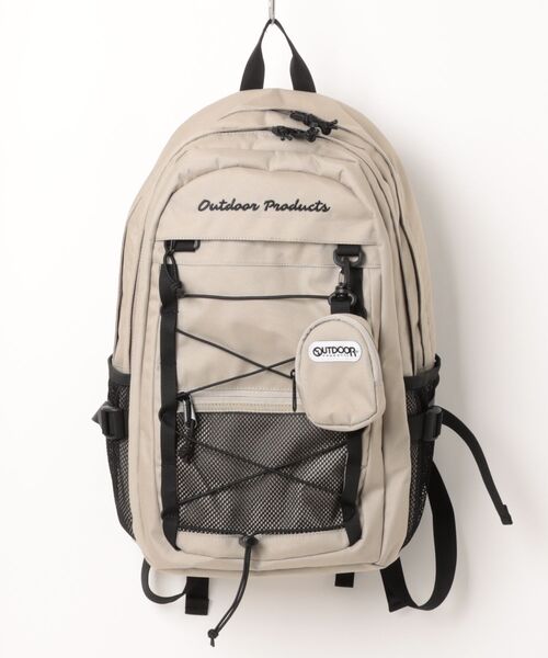 OUTDOOR PRODUCTS（アウトドアプロダクツ）の「【OUTDOOR PRODUCTS / アウトドアプロダクツ】バックパック1（バックパック/リュック・レディース・ブラック/ベージュ・FREE）」の2枚目の写真