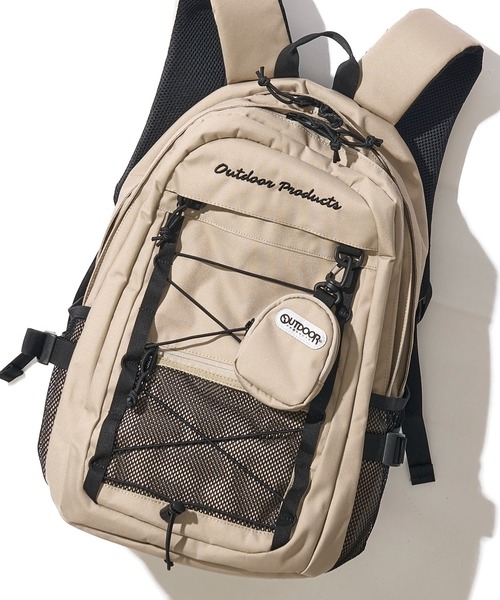 OUTDOOR PRODUCTS(アウトドアプロダクツ)の「【OUTDOOR PRODUCTS / アウトドアプロダクツ】バックパック 29L 撥水 コーデュラ PC収納 通勤 通学 リュック(バックパック/リュック・レディース・ブラック/ベージュ・FREE)」の2枚目の写真