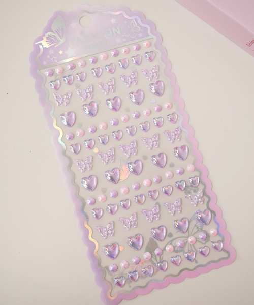 Jelly moo / ジェリームー 】 うるつや ハート ＆ バタフライ 3D