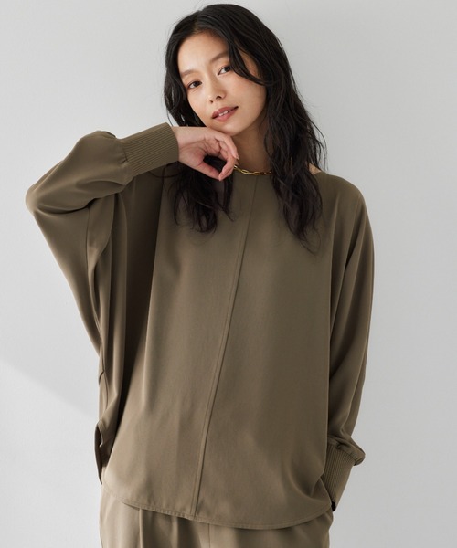 BARNYARDSTORM（バンヤードストーム）の「BARNYARDSTORM / NEWダブルクロスプルオーバー（Tシャツ/カットソー・レディース・チャコールグレー/カーキ/ブラック/ホワイト・M/S）」の4枚目の写真