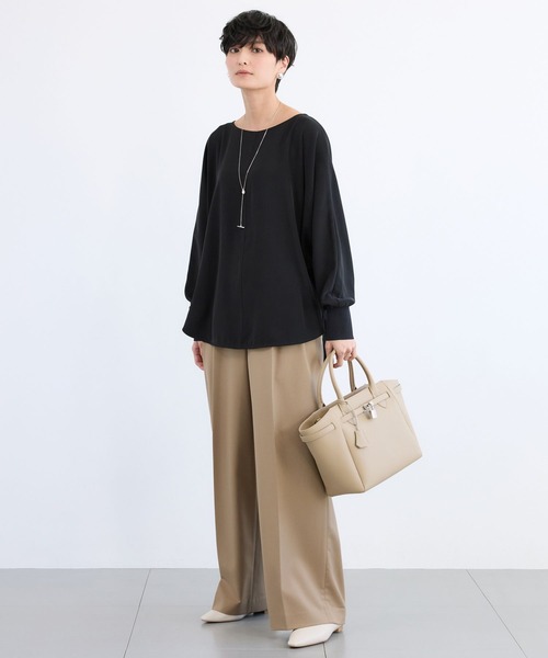 BARNYARDSTORM（バンヤードストーム）の「BARNYARDSTORM / NEWダブルクロスプルオーバー（Tシャツ/カットソー・レディース・チャコールグレー/カーキ/ブラック/ホワイト・M/S）」の13枚目の写真