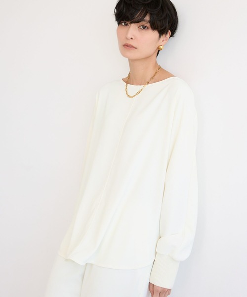 BARNYARDSTORM（バンヤードストーム）の「BARNYARDSTORM / NEWダブルクロスプルオーバー（Tシャツ/カットソー・レディース・チャコールグレー/カーキ/ブラック/ホワイト・M/S）」の6枚目の写真