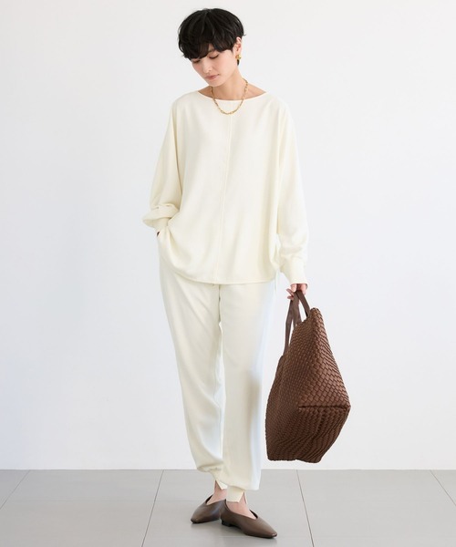 BARNYARDSTORM（バンヤードストーム）の「BARNYARDSTORM / NEWダブルクロスプルオーバー（Tシャツ/カットソー・レディース・チャコールグレー/カーキ/ブラック/ホワイト・M/S）」の7枚目の写真