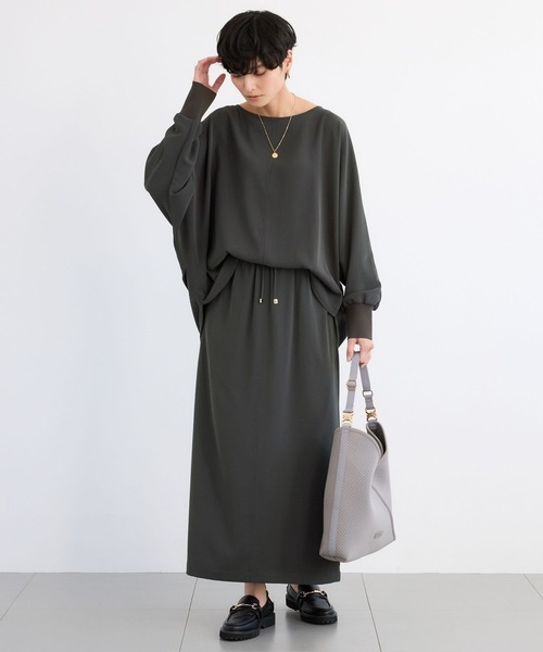 BARNYARDSTORM（バンヤードストーム）の「BARNYARDSTORM / NEWダブルクロスプルオーバー（Tシャツ/カットソー・レディース・チャコールグレー/カーキ/ブラック/ホワイト・M/S）」の10枚目の写真