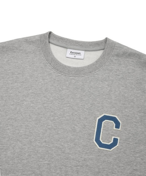 COVERNAT(カバーナット)の「C LOGO MAN TO MAN(スウェット・メンズ・杢グレー/オートミール・LARGE/MEDIUM/SMALL/X-LARGE/X-SMALL)」の5枚目の写真