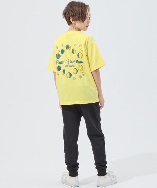 KRIFF MAYER Kid's Collection(クリフメイヤーキッズコレクション)の「【本体綿100%】楽LUCK-Tシャツ(moon)(Tシャツ/カットソー・キッズ・ネイビー/イエロー/チャコール/オフホワイト・170/160/150/140/130/120)」の9枚目の写真