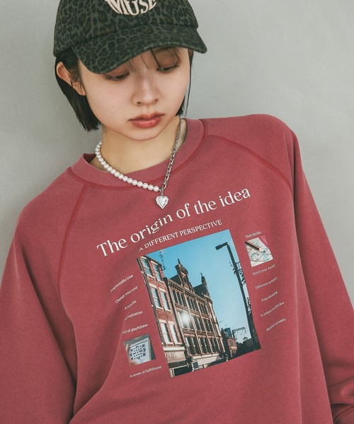 PAGEBOY（ページボーイ）の「フォトプリントミニウラケロングスリーブ（Tシャツ/カットソー・レディース・レッド/オートミール/チャコールグレー・FREE）」の21枚目の写真