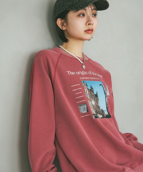 PAGEBOY（ページボーイ）の「フォトプリントミニウラケロングスリーブ（Tシャツ/カットソー・レディース・レッド/オートミール/チャコールグレー・FREE）」の22枚目の写真