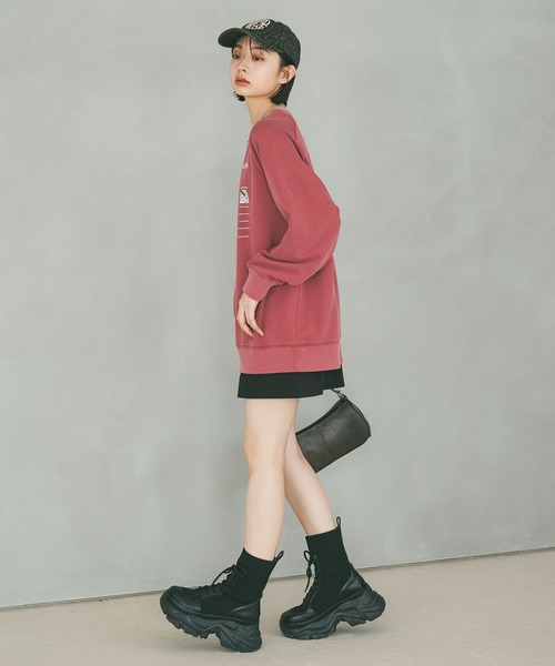 PAGEBOY（ページボーイ）の「フォトプリントミニウラケロングスリーブ（Tシャツ/カットソー・レディース・レッド/オートミール/チャコールグレー・FREE）」の19枚目の写真