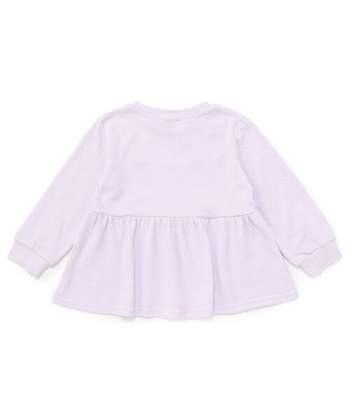 Seraph(セラフ)の「リボンいっぱいペプラムTシャツ_ジュニア対応(Tシャツ/カットソー・キッズ・ラベンダー/オフホワイト・80/90/100/110/120/130/140)」の3枚目の写真