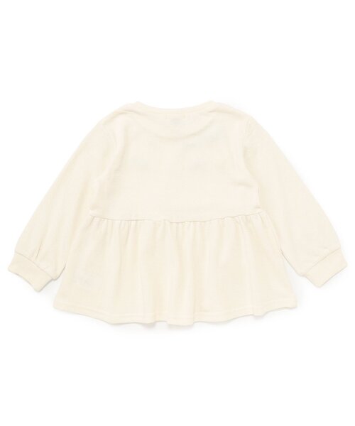 Seraph(セラフ)の「リボンいっぱいペプラムTシャツ_ジュニア対応(Tシャツ/カットソー・キッズ・ラベンダー/オフホワイト・80/90/100/110/120/130/140)」の4枚目の写真