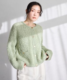 Andemiu | リボンヤーンクルーカーディガン638255(カーディガン/ボレロ)