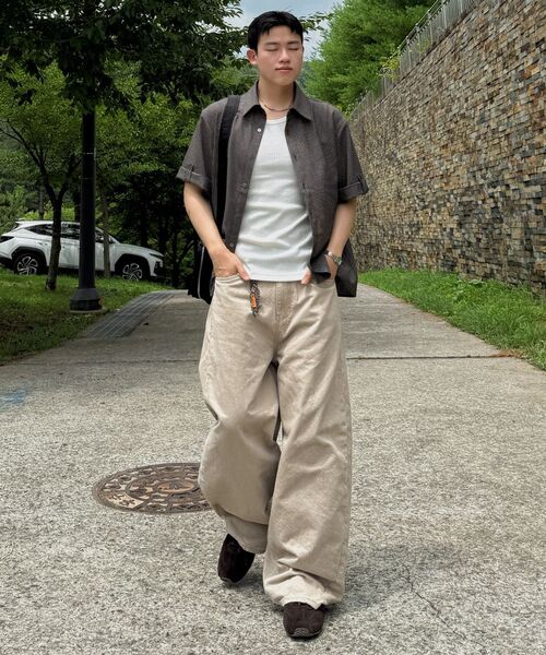 FLAWSROOM(フローズルーム)の「Half Rollup Shirts CHARCOAL(シャツ/ブラウス・メンズ・その他・MEDIUM/LARGE)」の3枚目の写真