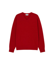 BRUMAN（ブルーマン）の「Wool V-neck Knit (Chilli Red)（ニット/セーター）」