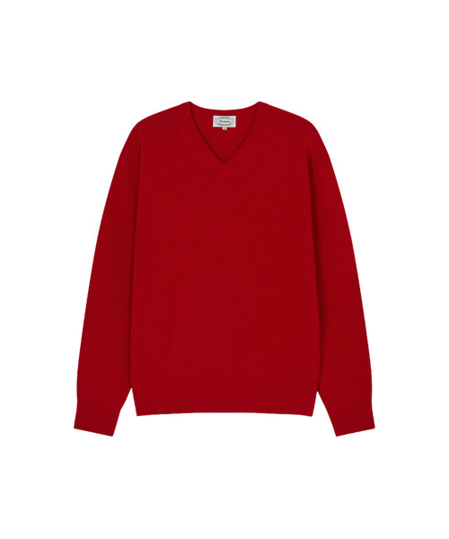 BRUMAN(ブルーマン)の「Wool V-neck Knit (Chilli Red)(ニット/セーター・メンズ・その他・MEDIUM/SMALL/LARGE)」の1枚目の写真