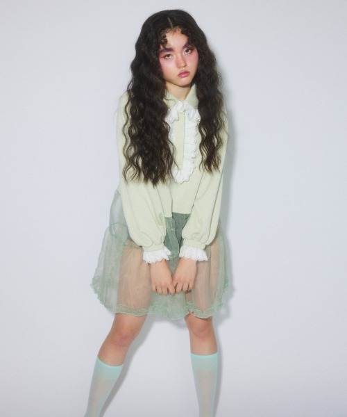 Candy Stripper（キャンディストリッパー）の「LACE COLLAR POLO ワンピース（ワンピース・レディース・ライトグリーン/ヘザーグレー/シルバー/ブラック・FREE）」の21枚目の写真