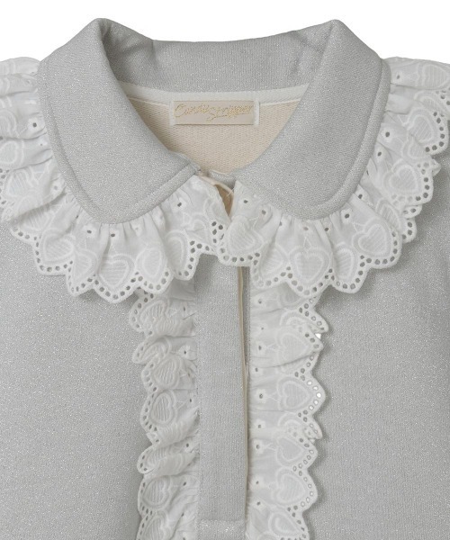 Candy Stripper（キャンディストリッパー）の「LACE COLLAR POLO ワンピース（ワンピース・レディース・ライトグリーン/ヘザーグレー/シルバー/ブラック・FREE）」の15枚目の写真