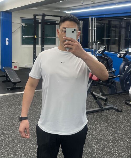 PHERMENON（フェルメノン）の「マッスルフィットクイックドライロゴショートスリーブ - ホワイト（Tシャツ/カットソー・メンズ・ホワイト・1/2/3）」の10枚目の写真