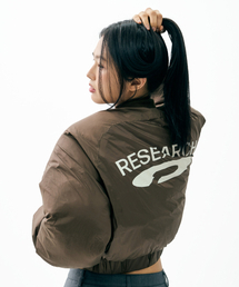 FDR（エフディーアール）の「Reversible Glossy Crop Short Puffer Brown（ダウンジャケット/コート）」