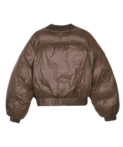 FDR(エフディーアール)の「Reversible Glossy Crop Short Puffer Brown(ダウンジャケット/コート・レディース・その他・FREE)」の3枚目の写真